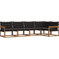 vidaXL Conjuntos De Muebles-Conjunto de sofás de exterior con cojín 5 pcs