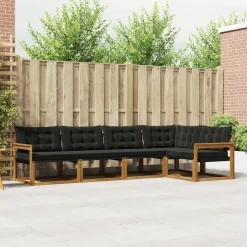 vidaXL Conjuntos De Muebles-Conjunto de sofás de exterior con cojín 5 pcs