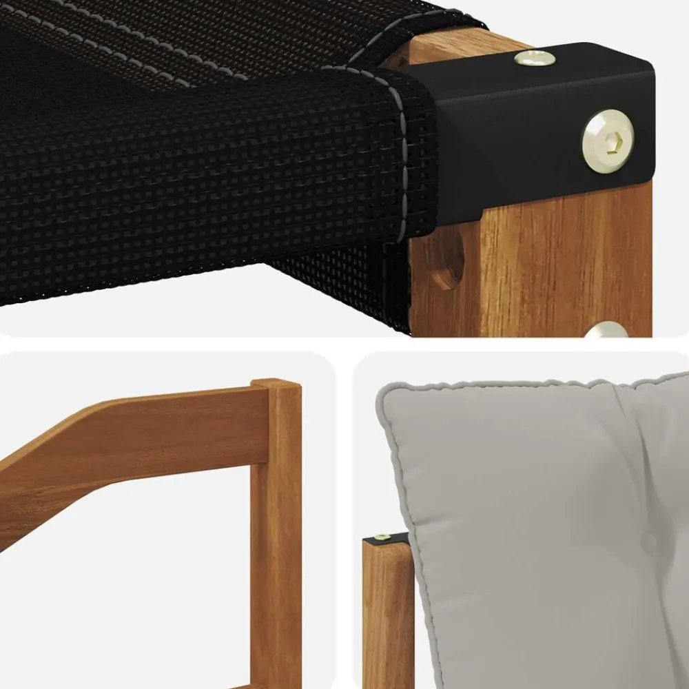 vidaXL Conjunto de sofás de exterior 4 pcs Gris Natural y Claro Gris claro y natural Hot