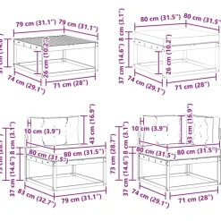 vidaXL Conjuntos De Muebles-Conjunto de sofás de exterior 8 pcs Gris Natural y Claro