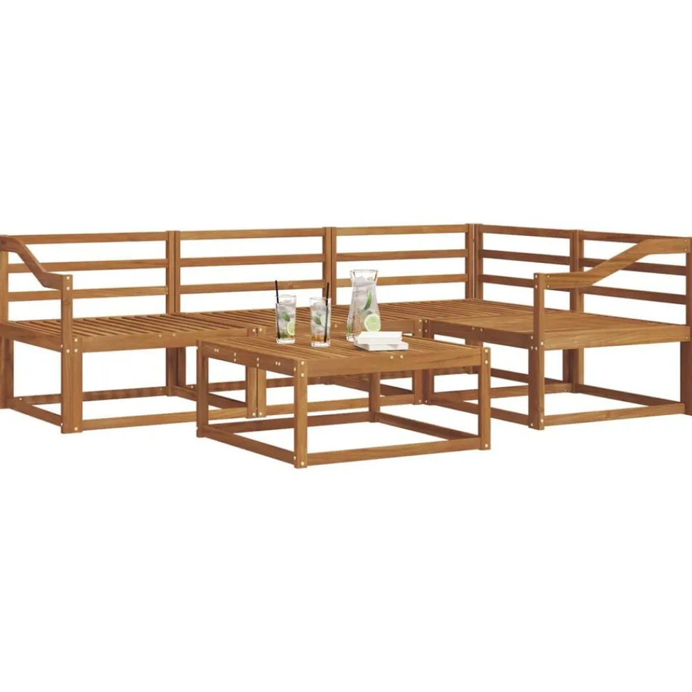 vidaXL Conjuntos De Muebles-Conjunto de sofás de exterior 5 pcs