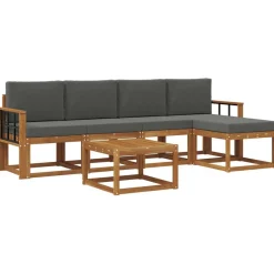 vidaXL Conjuntos De Muebles-Conjunto de sofás de exterior 6 pcs