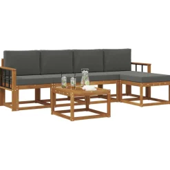 vidaXL Conjuntos De Muebles-Conjunto de sofás de exterior 6 pcs