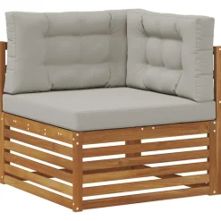 vidaXL Conjuntos De Muebles-Conjunto de sofás de exterior 7 pcs Gris Natural y Claro