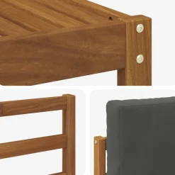 vidaXL Conjunto de sofás de exterior 9 pcs Natural y antracita Sale