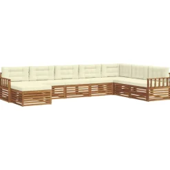 vidaXL Conjuntos De Muebles-Conjunto de sofás de exterior con cojín 8 pcs
