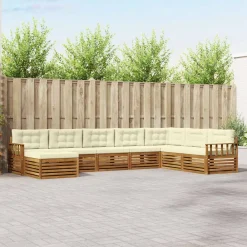 vidaXL Conjuntos De Muebles-Conjunto de sofás de exterior con cojín 8 pcs