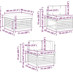vidaXL Conjuntos De Muebles-Conjunto de sofás de exterior con cojín 8 pcs
