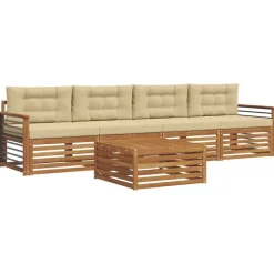vidaXL Conjuntos De Muebles-Conjunto de sofás de exterior con cojín 5 pcs