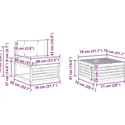 vidaXL Conjuntos De Muebles-Conjunto de sofás de exterior con cojín 5 pcs