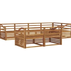 vidaXL Conjunto de sofás de exterior 7 pcs Natural Clearance