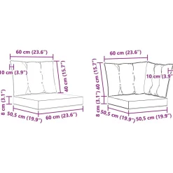 vidaXL Conjuntos De Muebles-Conjunto de sofás de exterior 4 pcs Gris Natural y Claro
