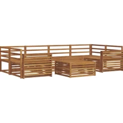 vidaXL Conjuntos De Muebles-Conjunto de sofás de exterior 7 pcs