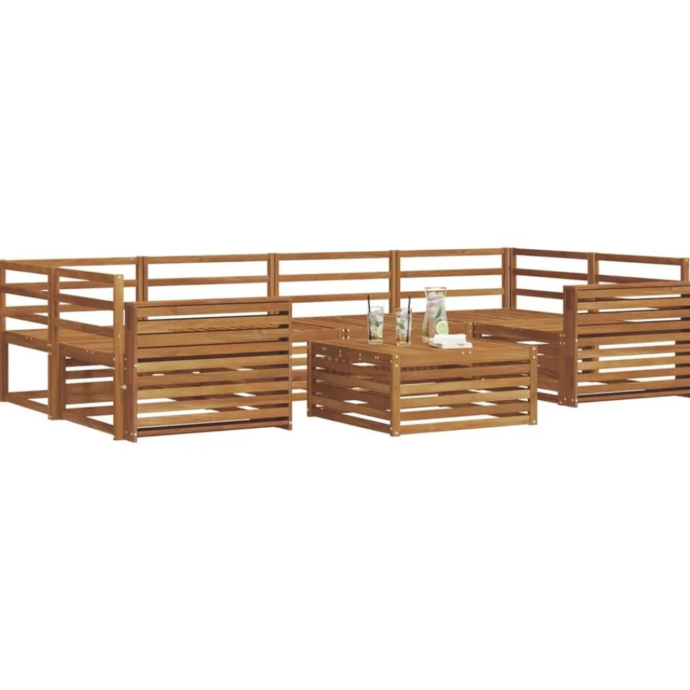 vidaXL Conjuntos De Muebles-Conjunto de sofás de exterior 7 pcs