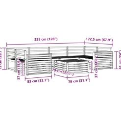 vidaXL Conjuntos De Muebles-Conjunto de sofás de exterior 7 pcs