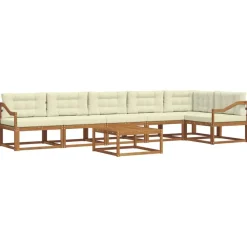 vidaXL Conjuntos De Muebles-Conjunto de sofás de exterior con cojín 7 pcs