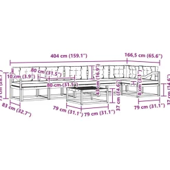 vidaXL Conjuntos De Muebles-Conjunto de sofás de exterior con cojín 7 pcs