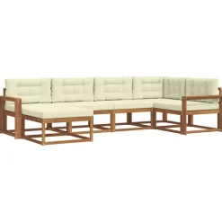 vidaXL Conjuntos De Muebles-Conjunto de sofás de exterior con cojín 6 pcs