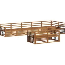 vidaXL Conjunto de sofás de exterior 8 pcs Natural Discount