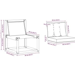 vidaXL Conjuntos De Muebles-Conjunto de sofás de exterior con cojín 3 pcs