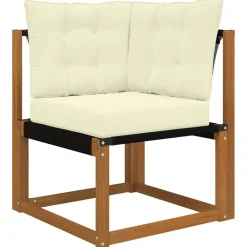 vidaXL Conjunto de sofás de exterior con cojín 6 pcs Natural y crema Discount