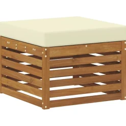 vidaXL Conjunto de sofás de exterior con cojín 6 pcs Natural y crema Online