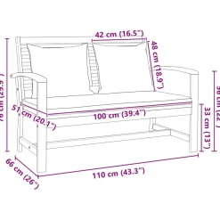 vidaXL Muebles De Jardín-Conjunto de sofás de jardín 3 pcs Natural Madera de teca maciza