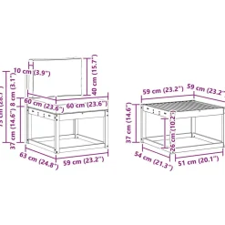 vidaXL Conjuntos De Muebles-Conjunto de sofás de exterior 5 pcs Gris Natural y Claro