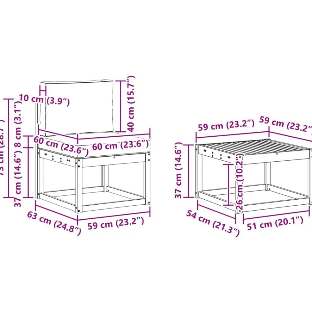 vidaXL Conjuntos De Muebles-Conjunto de sofás de exterior 5 pcs Gris Natural y Claro