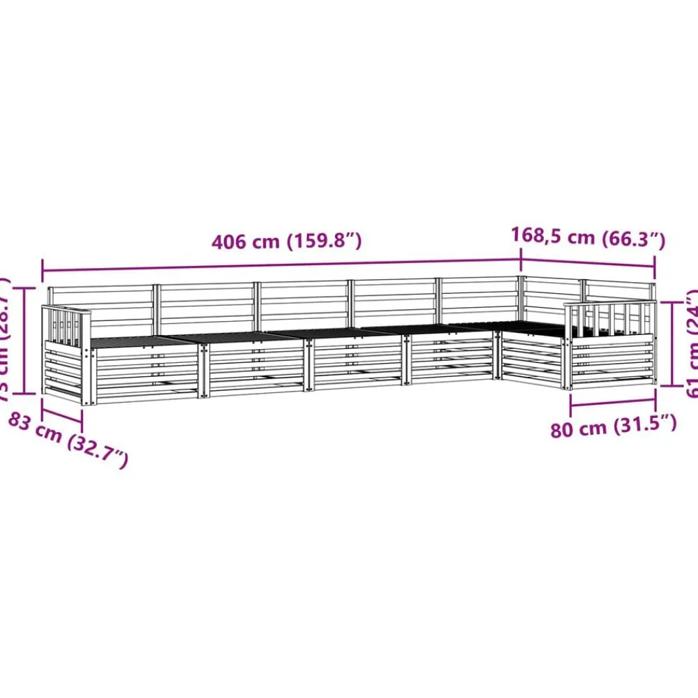 vidaXL Conjuntos De Muebles-Conjunto de sofás de exterior 6 pcs