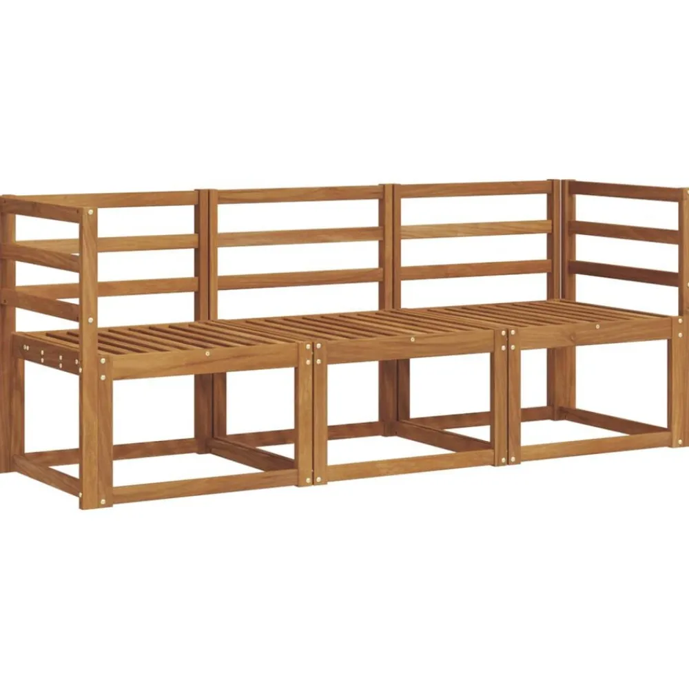 vidaXL Conjuntos De Muebles-Conjunto de sofás de exterior con cojín 3 pcs