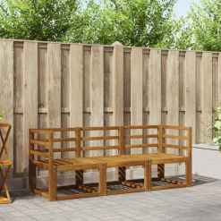 vidaXL Conjuntos De Muebles-Conjunto de sofás de exterior con cojín 3 pcs