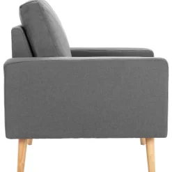 vidaXL Conjunto de sofás de 2 piezas tela Gris claro Clearance