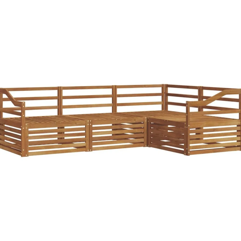 vidaXL Conjunto de sofás de exterior 4 pcs Natural Sale