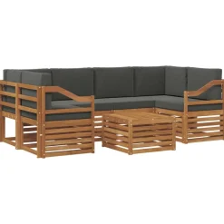 vidaXL Conjuntos De Muebles-Conjunto de sofás de exterior 7 pcs