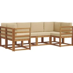 vidaXL Conjuntos De Muebles-Conjunto de sofás de exterior con cojín 6 pcs