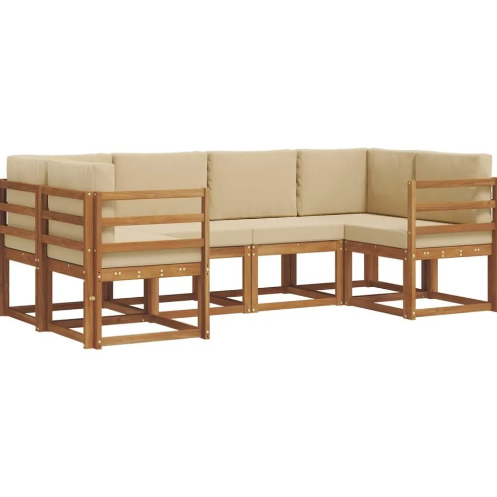 vidaXL Conjuntos De Muebles-Conjunto de sofás de exterior con cojín 6 pcs