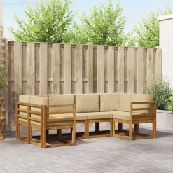 vidaXL Conjuntos De Muebles-Conjunto de sofás de exterior con cojín 6 pcs