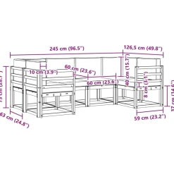 vidaXL Conjuntos De Muebles-Conjunto de sofás de exterior con cojín 6 pcs