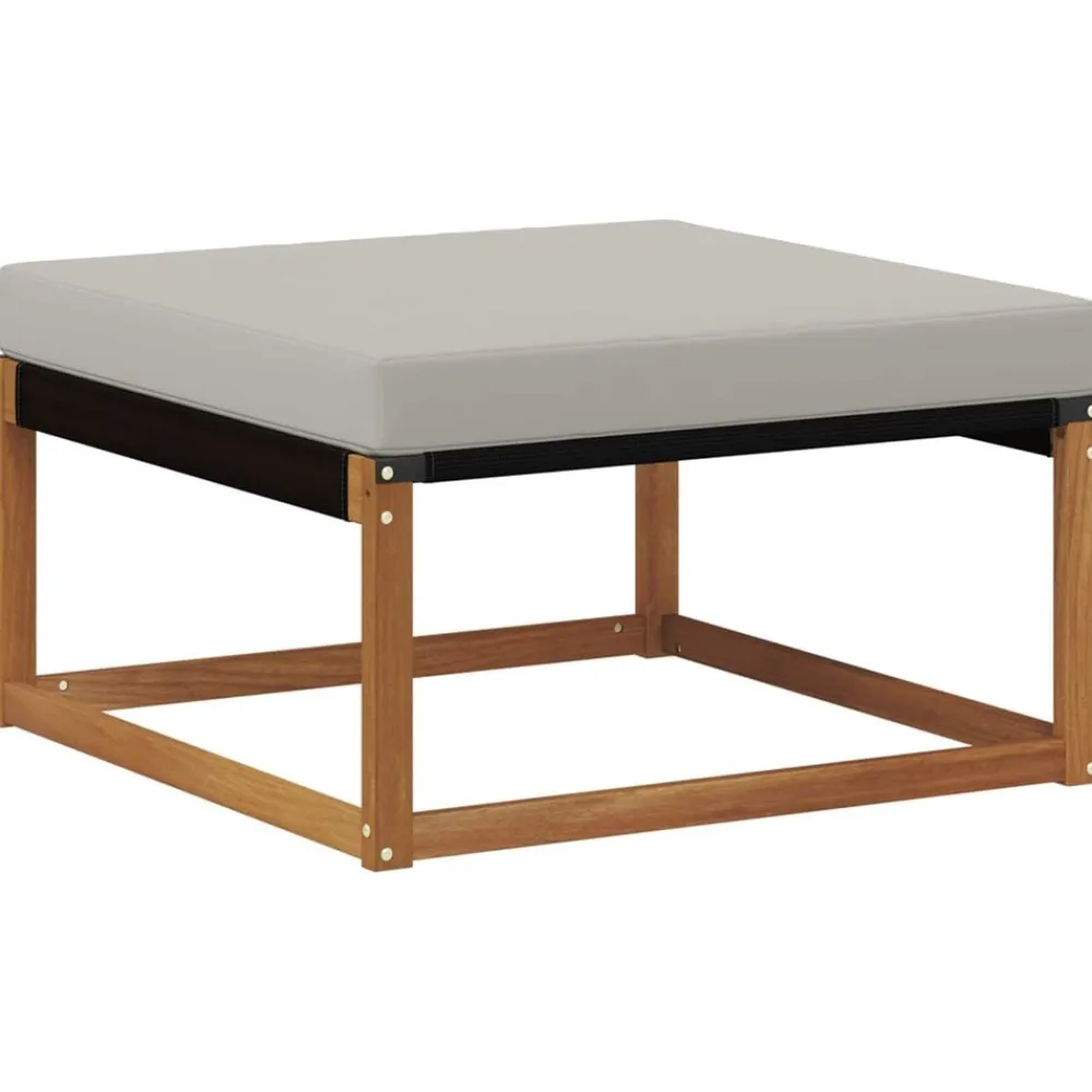 vidaXL Conjuntos De Muebles-Conjunto de sofás de exterior 6 pcs Gris Natural y Claro