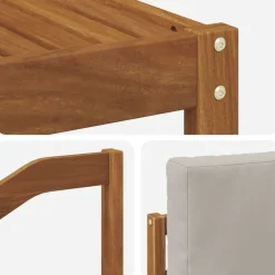 vidaXL Conjuntos De Muebles-Conjunto de sofás de exterior 6 pcs Gris Natural y Claro