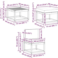 vidaXL Conjuntos De Muebles-Conjunto de sofás de exterior 6 pcs Gris Natural y Claro