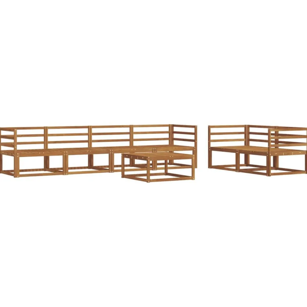 vidaXL Conjuntos De Muebles-Conjunto de sofás de exterior 7 pcs
