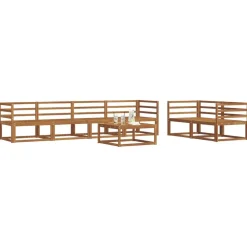 vidaXL Conjuntos De Muebles-Conjunto de sofás de exterior 7 pcs