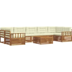 vidaXL Conjuntos De Muebles-Conjunto de sofás de exterior con cojín 8 pcs