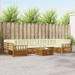 vidaXL Conjuntos De Muebles-Conjunto de sofás de exterior con cojín 8 pcs