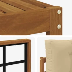 vidaXL Conjuntos De Muebles-Conjunto de sofás de exterior con cojín 11 pcs