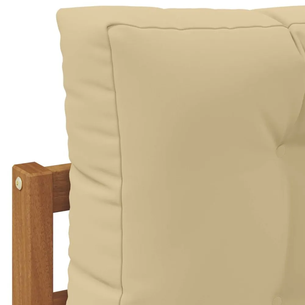 vidaXL Conjunto de sofás de exterior con cojín 4 pcs Natural y beige Best