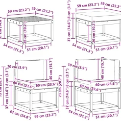 vidaXL Conjuntos De Muebles-Conjunto de sofás de exterior con cojín 8 pcs