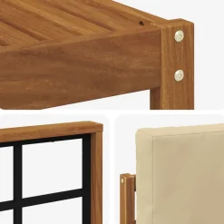 vidaXL Conjuntos De Muebles-Conjunto de sofás de exterior con cojín 8 pcs